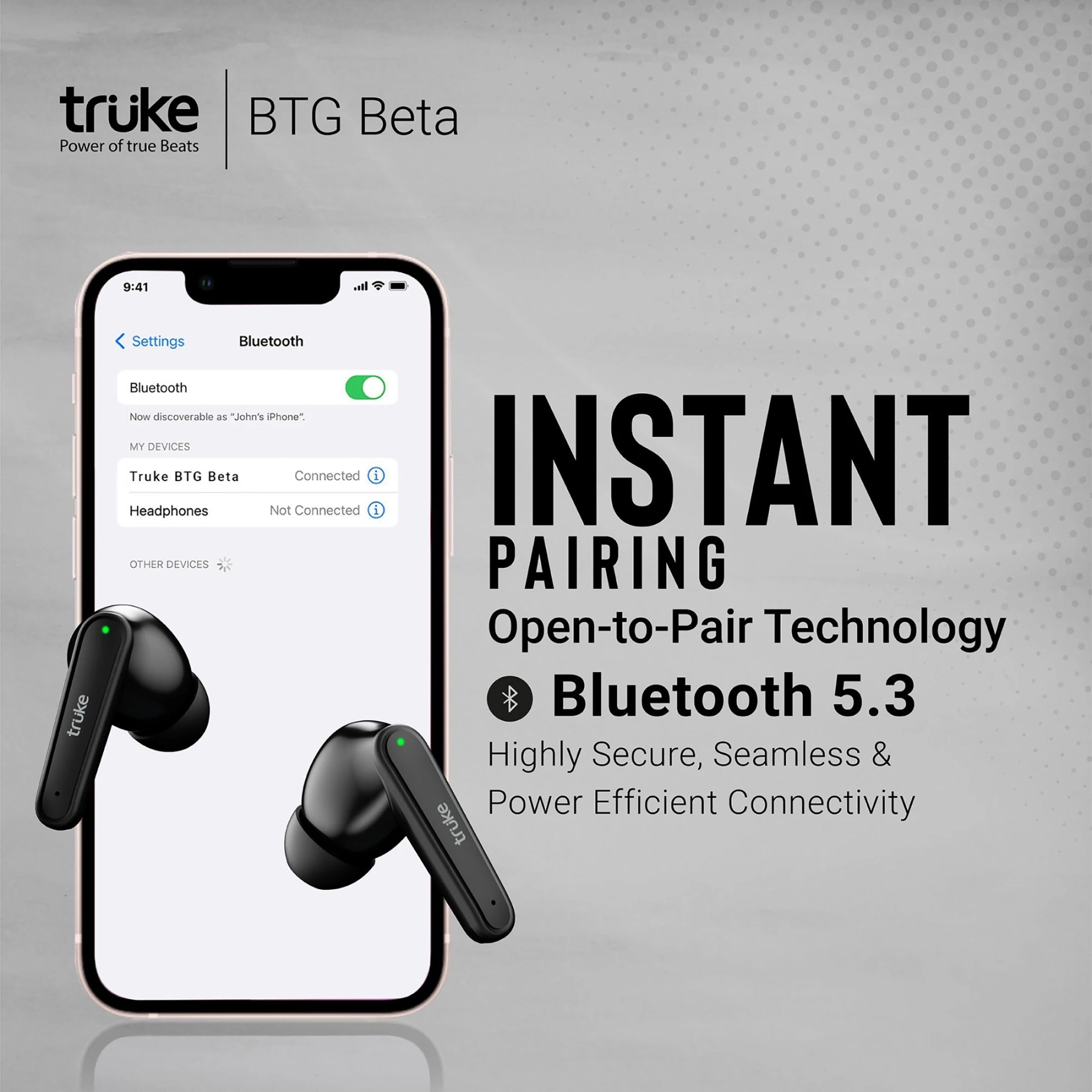 Buy Truke Btg Beta B131 Tws Earbuds With Environmental Noise Cancellation Ipx4 Water Resistant